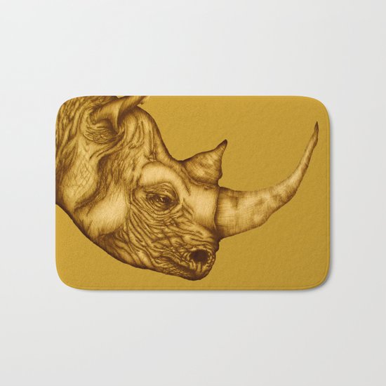 The Golden Rhino Bath Mat