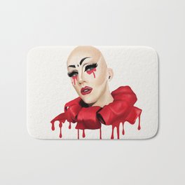 Sasha Velour Bath Mat | Ribbon, Red, Sashavelour, Drag, Pop Art, Graphicdesign, Blood, Illustration, Queen, Dripping 