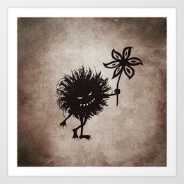 Evil Bug Gives Flower Art Print