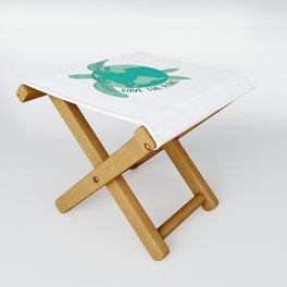 Turtle With Earth Environmental save the planet Folding Stool