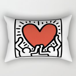 Haring - Heart Rectangular Pillow