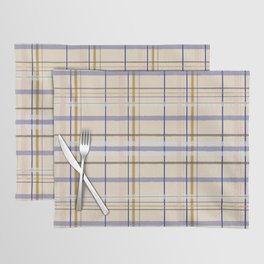 Creamed plaid Placemat