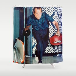 Richard Nixon Bowling Shower Curtain