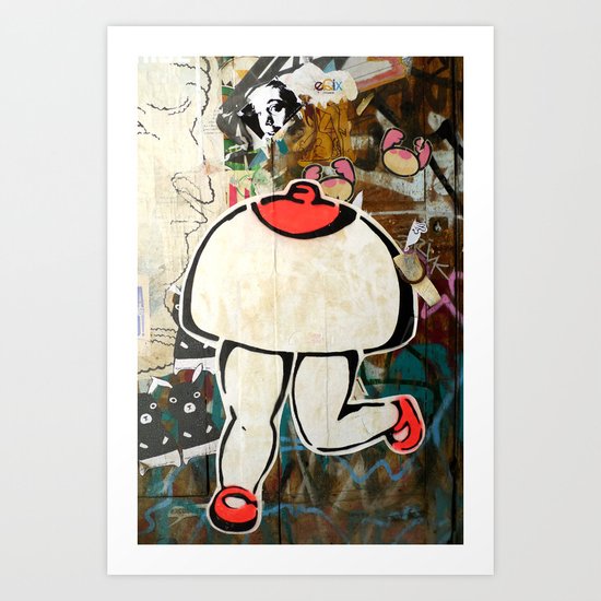 Walking breast Art Print
