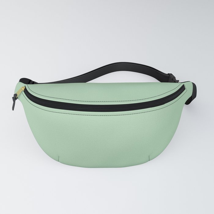 SOFT GREEN color. Solid color Fanny Pack