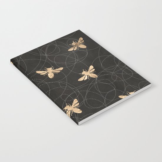Busy Bees (Black) Notebook