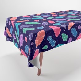 Multicoloured crystals Tablecloth