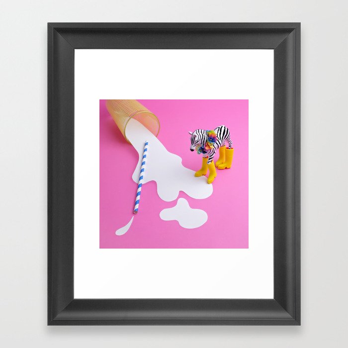 No use crying over spilled milk Framed Art Print