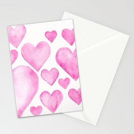 Hearts 3 Stationery Card