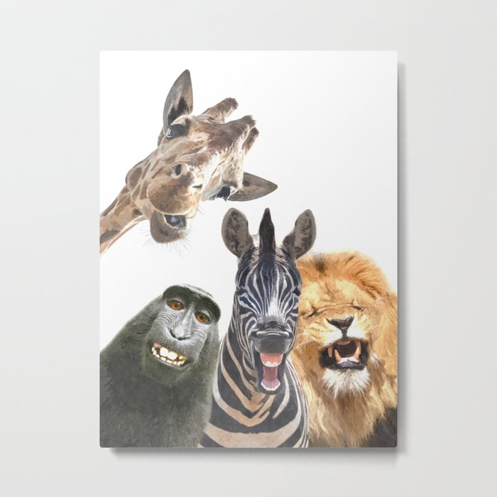 Jungle Animal Friends Metal Print