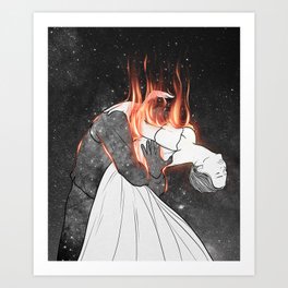 The flames of love. Art Print