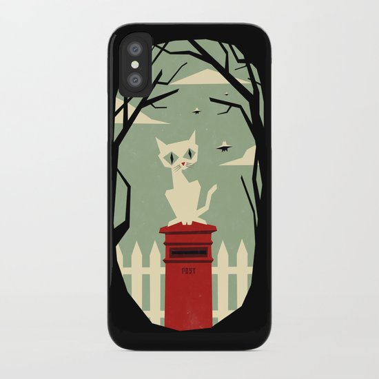 Let's meet at the red post box iPhone Case