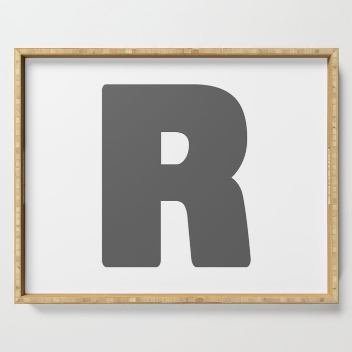 R (Grey & White Letter) Serving Tray