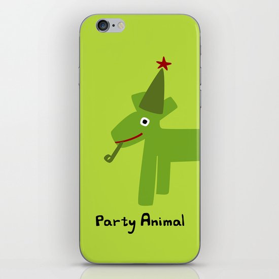 Party Animal-Green iPhone Skin