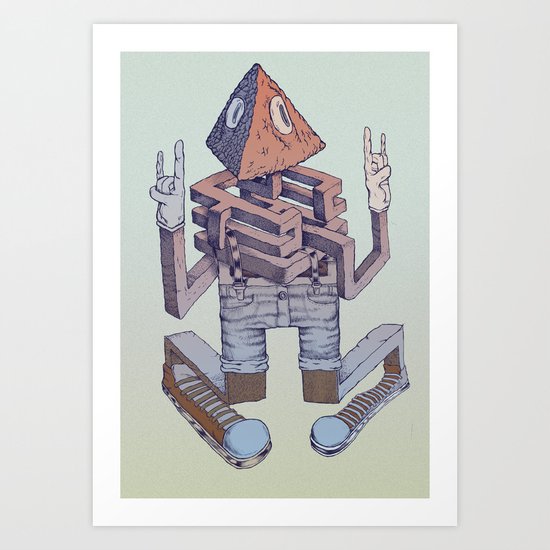 labyrinth dude Art Print