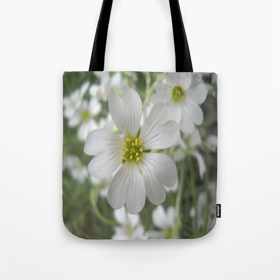 Spring. White Flowers. Tote Bag