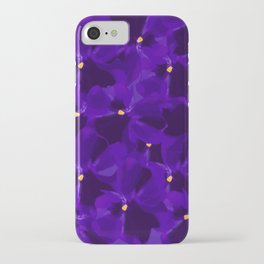 purple pansies iPhone Case