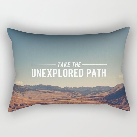 Take The Unexplored Path Rectangular Pillow