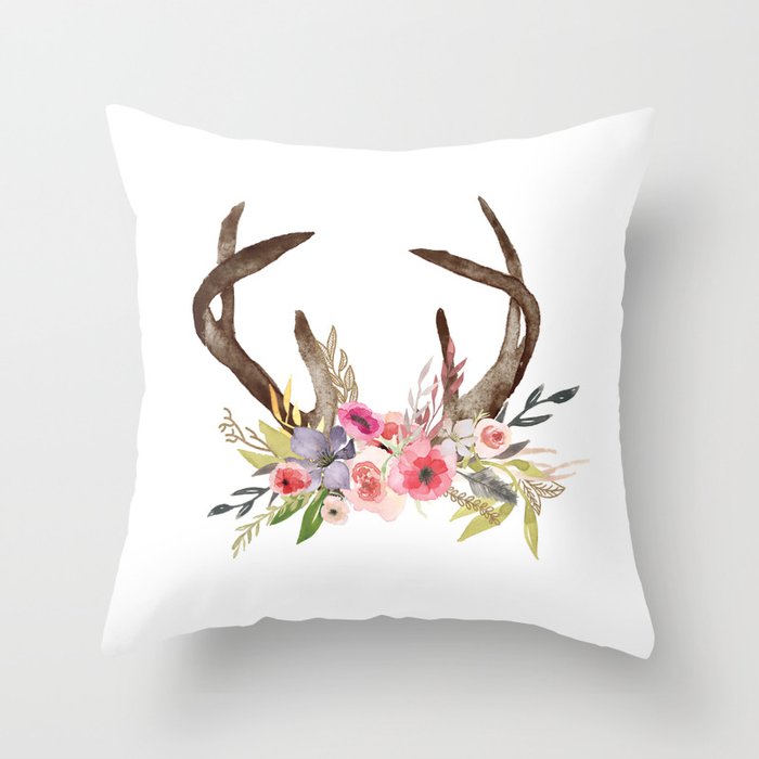 Antler throw pillow hotsell