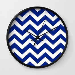 Resolution blue - blue color - Zigzag Chevron Pattern Wall Clock