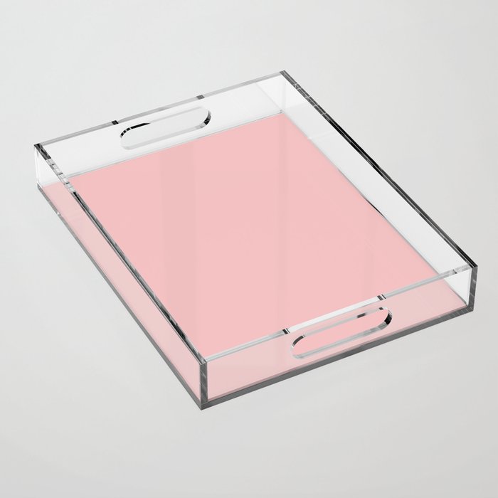 Baby Pink Solid Color Acrylic Tray