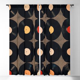 Vinyl Record Collection Blackout Curtain