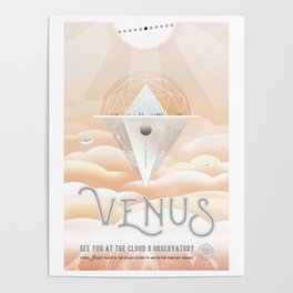 NASA Retro Space Travel Poster #14 - Venus Poster