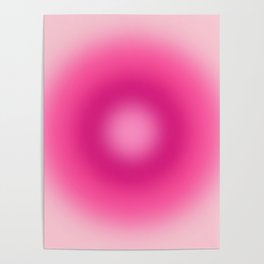 Bubble Gum Pink Gradient Poster