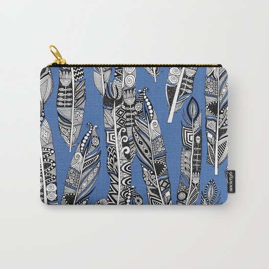 geo feathers blue Carry-All Pouch