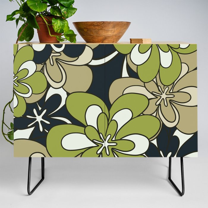 Cold abstract flowers Credenza
