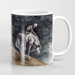 Skeleton Riding a Pale Horse Coffee Mug