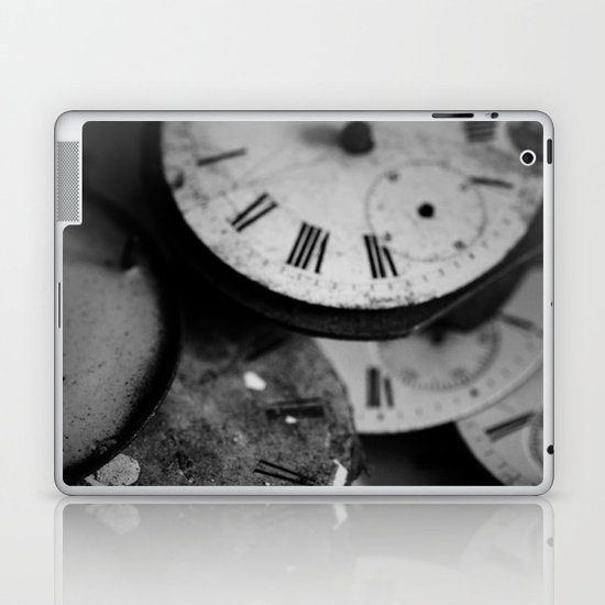 Time - Black and White Laptop & iPad Skin