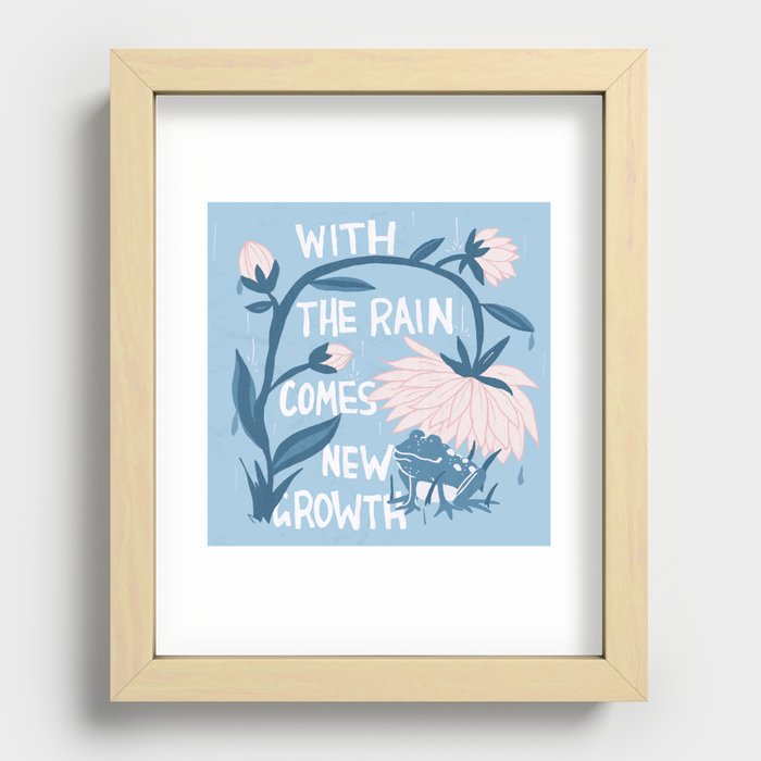 With The Rain Comes New Growth Recessed Framed Print