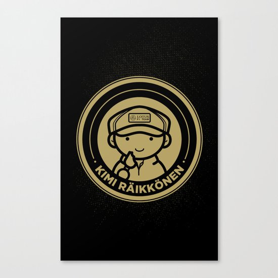 Chibi Kimi Raikkonen - Lotus F1 Team Canvas Print