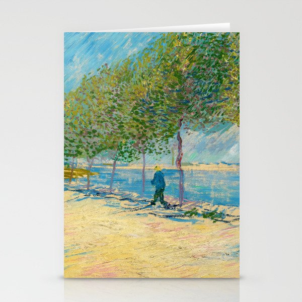 By the Seine, 1887 by Vincent van Gogh Stationery Cards
