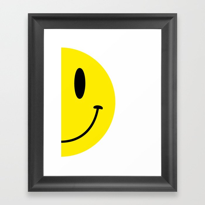 Half Smile (Left) Framed Art Print