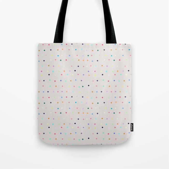 confetti dots on grey Tote Bag