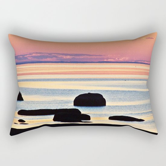 Painted Seas at Dusk Rectangular Pillow