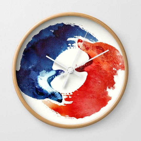 Ying yang Wall Clock