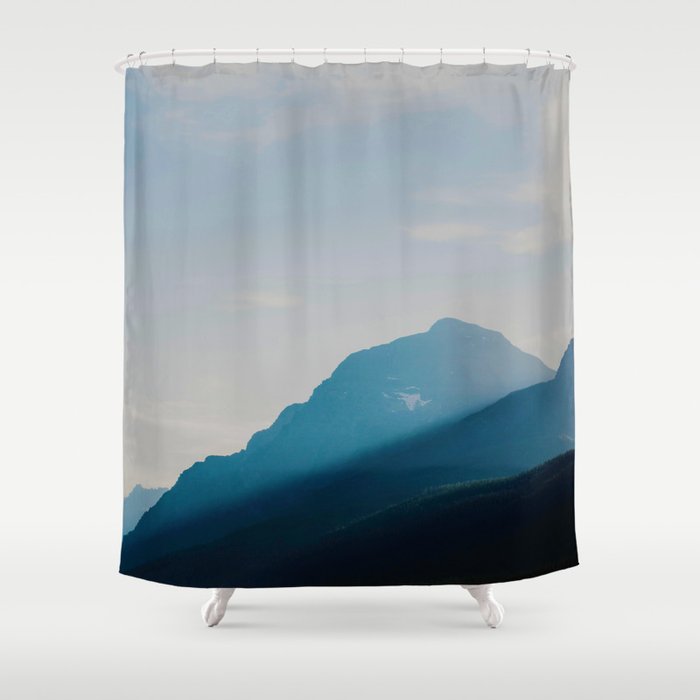 The Mountains int he Fog (Color) Shower Curtain