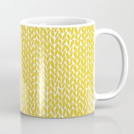 Hand Knit Yellow Coffee Mug