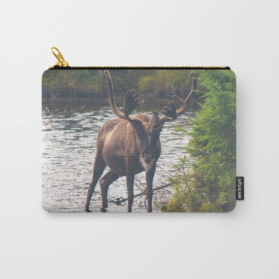 Moose in the River (Forest Wildlife) Carry-All Pouch