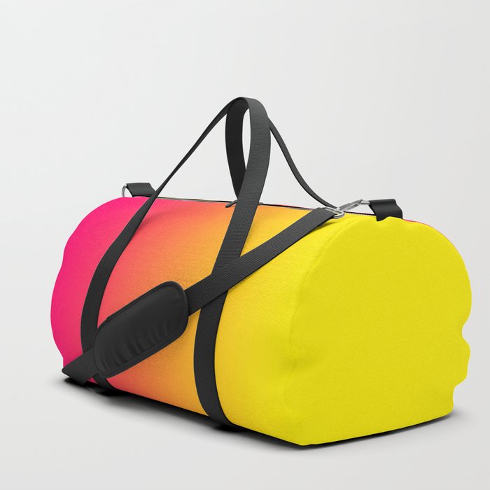 Yellow pink duffle bag deals