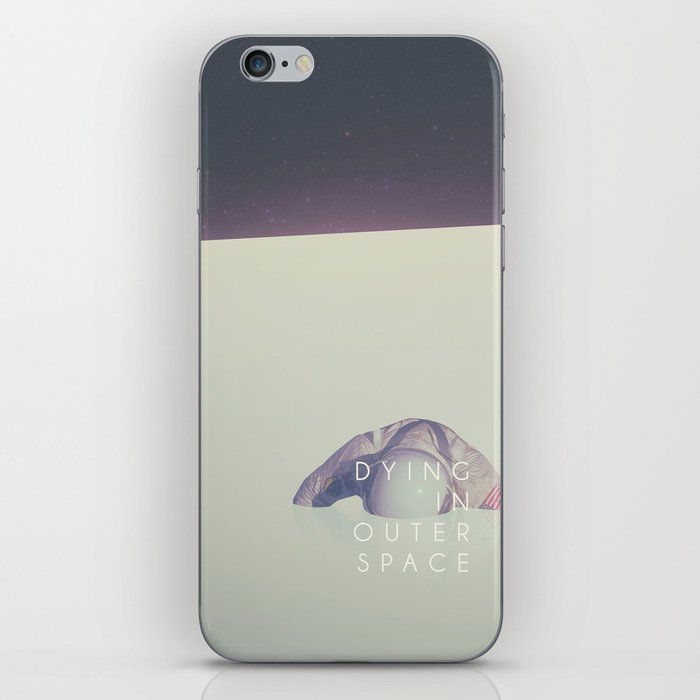 Dying in outer space iPhone Skin