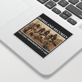 Homeland Security Fighting Terrorism Since 1492 Sticker | Fighting, Columbus Day, Lakota, Security, Native, American, Graphicdesign, Indigenous, Native American, 1492 