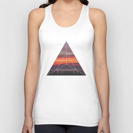 Good Friends and Sunset - Geometric Photography Unisex Tank Top