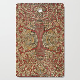 Antique Red Chintz Floral and Fruits Cutting Board