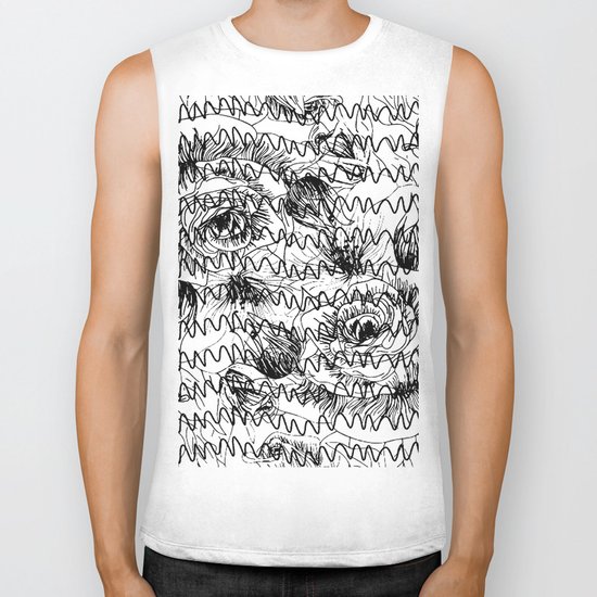 Floral graftti Biker Tank