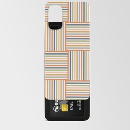 Delicate pastel stripes and squares Android Card Case