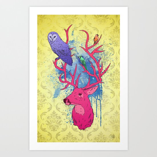 Antlers Variation II Art Print